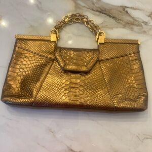 BCBGMaxAzria Gold Textured Shoulder Bag